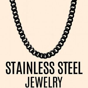 Cuban Link Chain Black lon- Plated 7mm